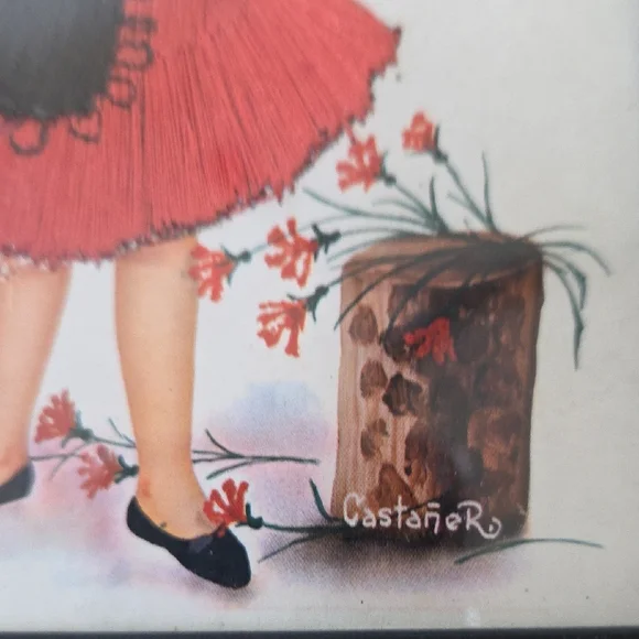 Castaner Art Print with Gold Frame and Red Accents - Picture 6 of 8